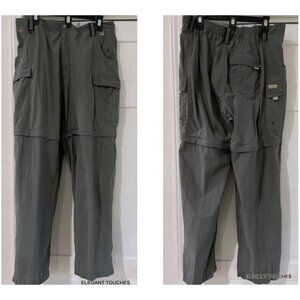 Redington Pants Mens XL Green Cargo Convertible Nylon 32x30 Fishing Outdoor